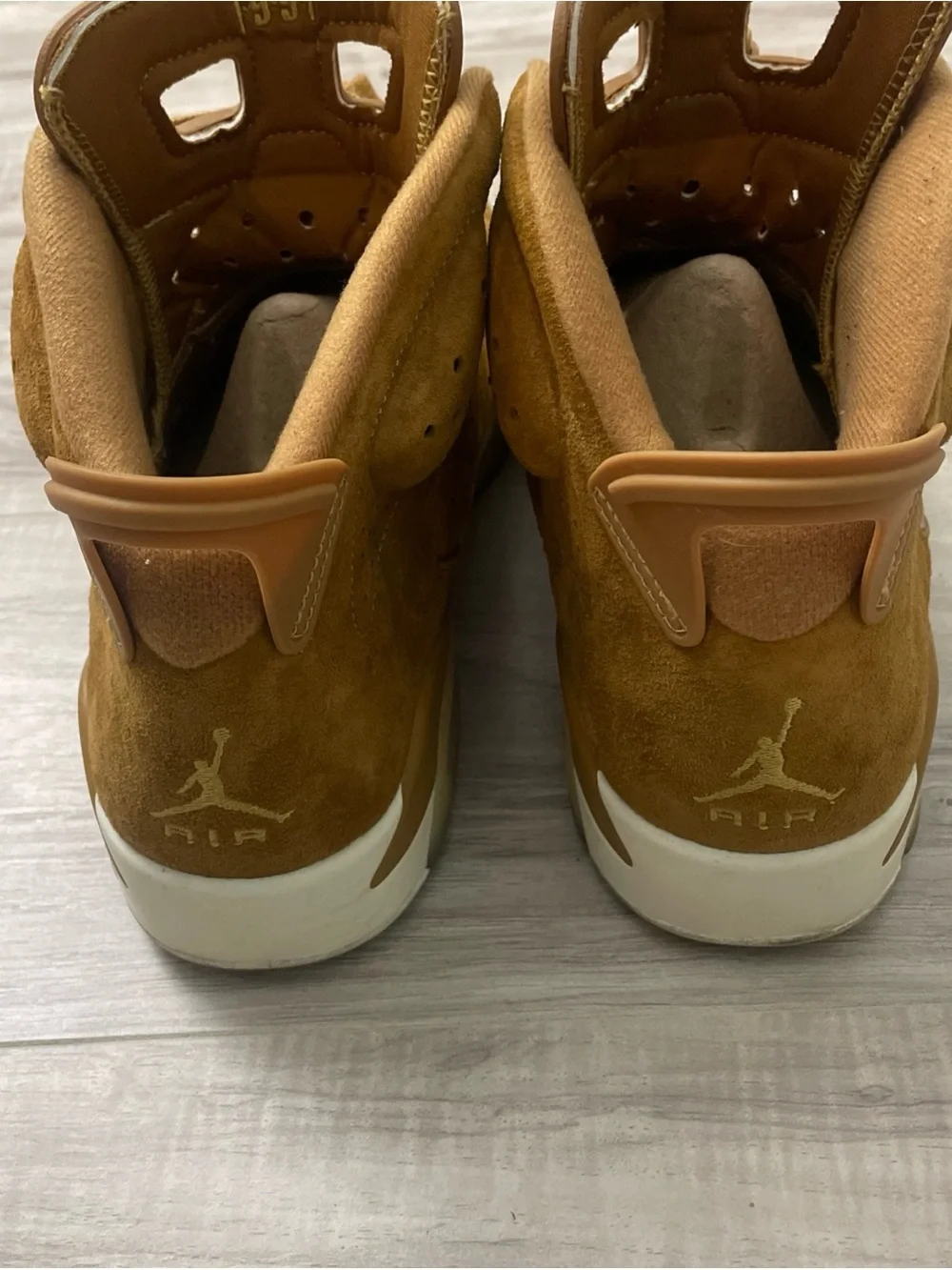 Air Jordan 6 Retro Size 12 Wheat Suede High Top Sneakers With Box